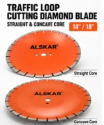 Professional Traffic Loop Cutting Diamond Blade – Straight & Concave Core 14–18 in