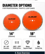 Professional Traffic Loop Cutting Diamond Blade – Straight & Concave Core 14–18 in - Image 6