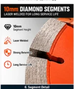 Professional Traffic Loop Cutting Diamond Blade – Straight & Concave Core 14–18 in - Image 5