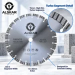 Standard 15mm Turbo Segment Concrete Diamond Saw Blade - Image 3