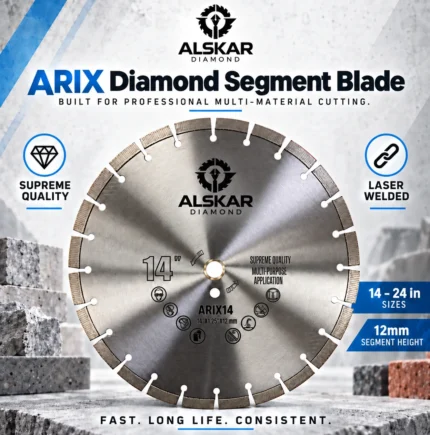 Supreme ARIX Laser-Welded Concrete Diamond Saw Blade 14–24 in
