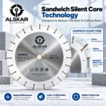 Premium Silent Core Masonry Diamond Saw Blade with Slant Protection Segments 14–24 in - Image 5