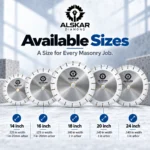 Premium Silent Core Masonry Diamond Saw Blade with Slant Protection Segments 14–24 in - Image 4