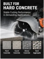Supreme Black T-Segment Hard Concrete Diamond Blade 10–14 in - Image 2