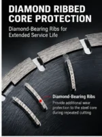 Supreme Black T-Segment Hard Concrete Diamond Blade 10–14 in - Image 7