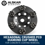 Hexagonal PCD Diamond Cup Wheel for Coating Removal