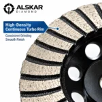 Premium Continuous Turbo Diamond Grinding Cup Wheel for Concrete & Stone - Image 7