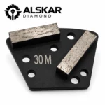 Trapezoid Bolt-On Double Bar Diamond Grinding Shoes for Concrete Floors