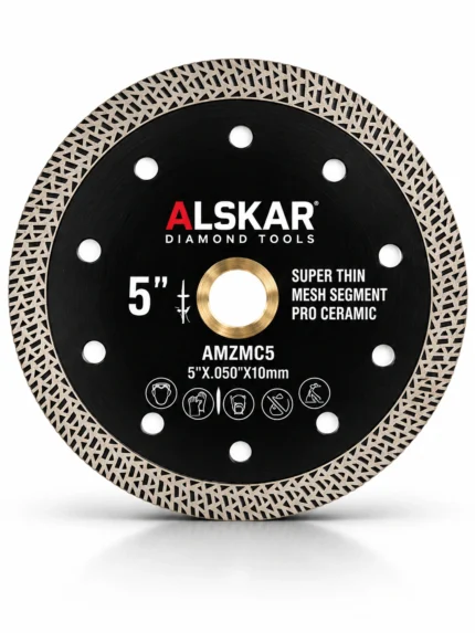 Super Thin Porcelain Diamond Blade With Mesh Turbo Segments for Porcelain & Ceramic 4–10 in