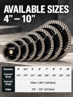 Supreme T-Segment Diamond Blade for Granite & Hard Materials 4–10 in - Image 6