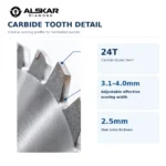 Conical TCT Scoring Saw Blades for Laminated Panels – 120–125mm - Image 6