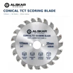 Conical TCT Scoring Saw Blades for Laminated Panels – 120–125mm