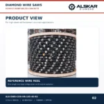 Heavily Reinforced Concrete Diamond Wire Saw – 10.5mm, 40 Beads/m - Image 3